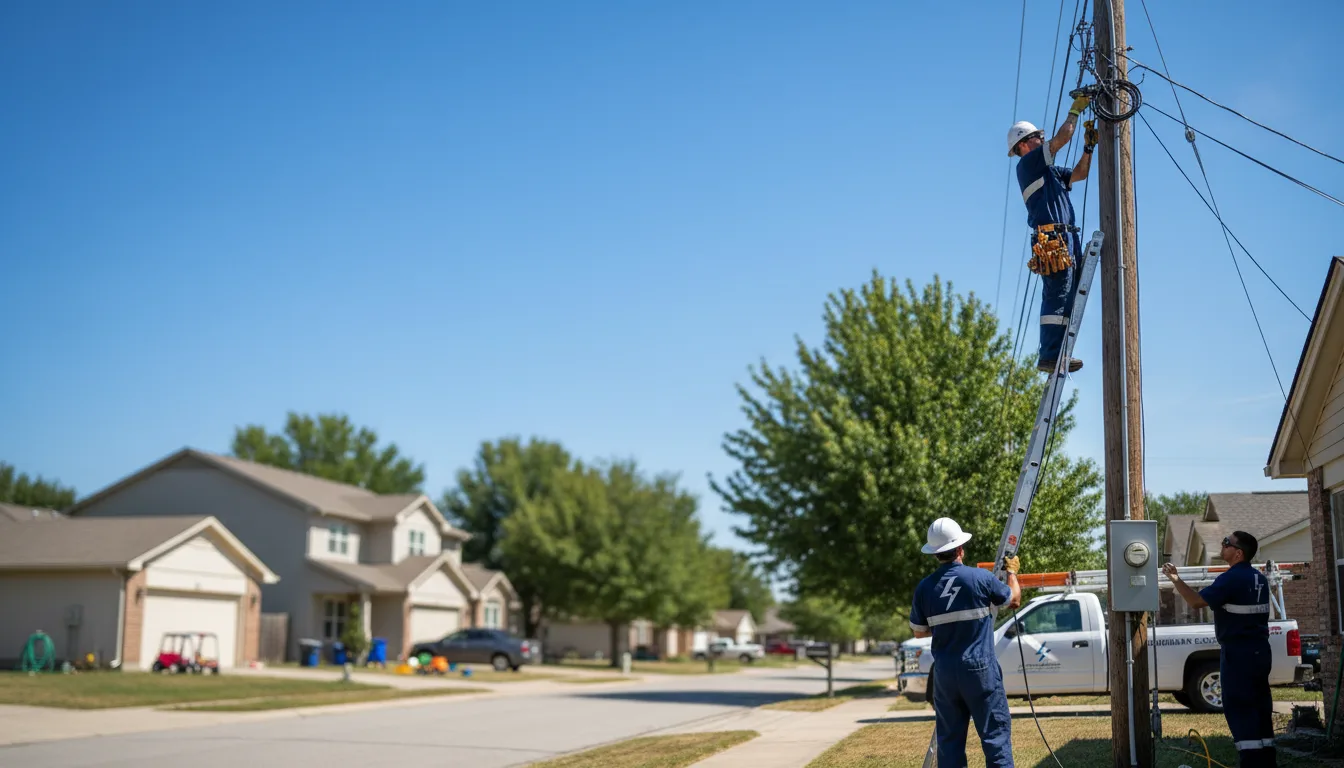 Residential electrician providing installation services in Du Bois, IL